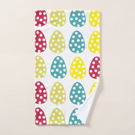 Farbenfrohe Ostereier Happy Oaster Badhandtuch Set (Handtuch)