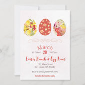 Farbenfrohe Ostereier Jagen Party Einladung (Vorderseite)