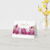 Farbenfrohe Ostereier Karte (Gelbe Blume)