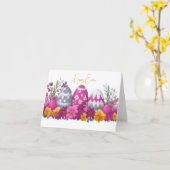 Farbenfrohe Ostereier Karte (Gelbe Blume)