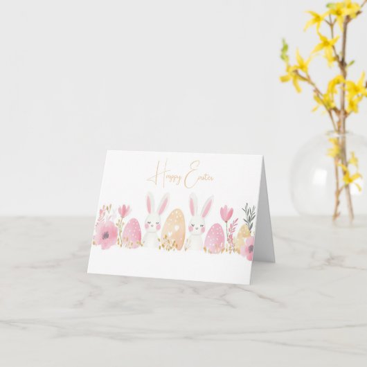 Farbenfrohe Ostereier Karte (Gelbe Blume)