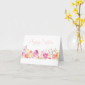 Farbenfrohe Ostereier Karte (Gelbe Blume)