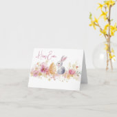 Farbenfrohe Ostereier Karte (Gelbe Blume)