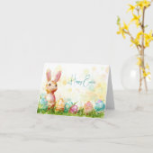 Farbenfrohe Ostereier Karte (Gelbe Blume)