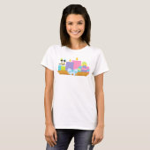 Farbenfrohe Ostereier & Kerzen T-Shirt (Vorne ganz)