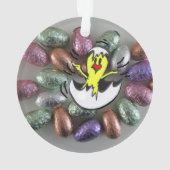 Farbenfrohe Ostereier Kruste. Happy Oaster Ornamen Ornament (Rückseite)