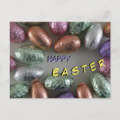 Farbenfrohe Ostereier Kruste. Happy Oaster Postcar Postkarte (Vorderseite)