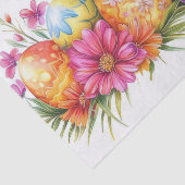 Farbenfrohe Ostereier mit Blume Seidenpapier (Ausschnitt)