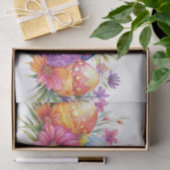 Farbenfrohe Ostereier mit Blume Seidenpapier (Geschenk)