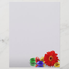 Farbenfrohe Ostereier mit Gerbera