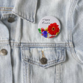 Farbenfrohe Ostereier mit Gerbera Button (Beispiel)