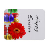 Farbenfrohe Ostereier mit Gerbera Magnet (Horizontal)