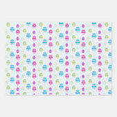 Farbenfrohe Ostereier-Muster-Papierblätter Geschenkpapier Set (Vorderseite 3)