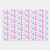 Farbenfrohe Ostereier-Muster-Papierblätter Geschenkpapier Set (Vorderseite 2)