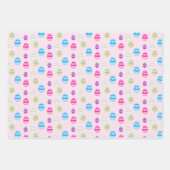 Farbenfrohe Ostereier-Muster-Papierblätter Geschenkpapier Set (Vorderseite)