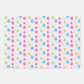 Farbenfrohe Ostereier-Muster-Papierblätter Geschenkpapier Set (Vorderseite 3)