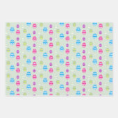 Farbenfrohe Ostereier-Muster-Papierblätter Geschenkpapier Set (Vorderseite 2)