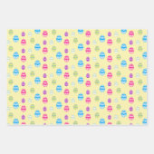 Farbenfrohe Ostereier-Muster-Papierblätter Geschenkpapier Set (Vorderseite)