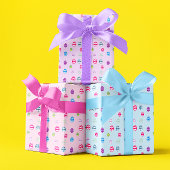 Farbenfrohe Ostereier-Muster-Papierblätter Geschenkpapier Set