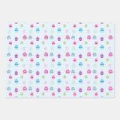 Farbenfrohe Ostereier-Muster-Papierblätter Geschenkpapier Set (Vorderseite 3)