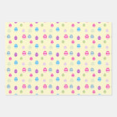 Farbenfrohe Ostereier-Muster-Papierblätter Geschenkpapier Set (Vorderseite 2)