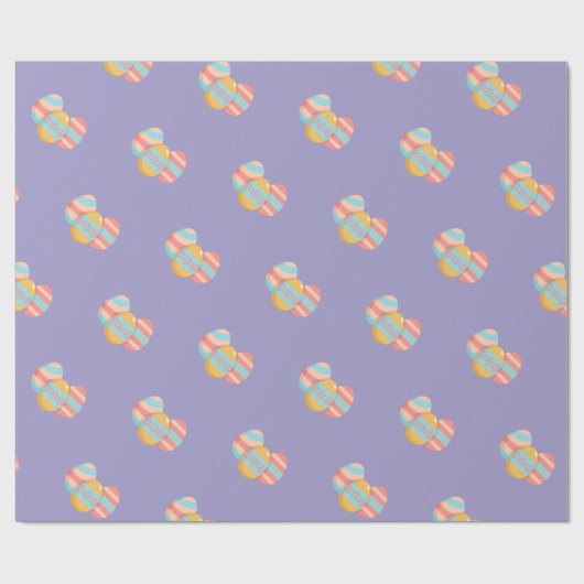 Farbenfrohe Ostereier Muster Wrapping Paper Geschenkpapier (Flach)