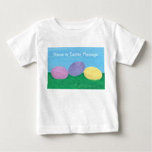Farbenfrohe Ostereier, Name oder Texthemden Baby T-shirt