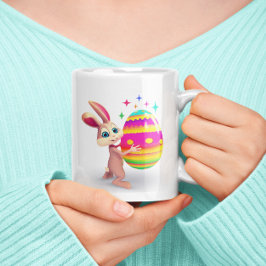 Farbenfrohe Ostereier Niedlich Ostern Bunny Egg Hu Kaffeetasse