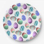 Farbenfrohe Ostereier Ostereier Party Ostereier Ja Pappteller (Vorderseite)