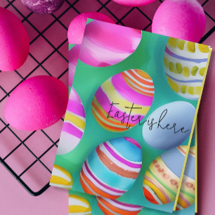 Farbenfrohe Ostereier Ostern Karte