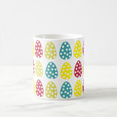 Farbenfrohe Ostereier Polka Dot Happy Oaster Kaffeetasse (Mittel)