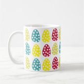 Farbenfrohe Ostereier Polka Dot Happy Oaster Kaffeetasse (Links)