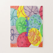 Farbenfrohe Ostereier Puzzles (Vertikal)