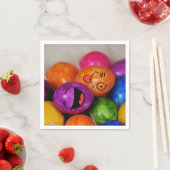 Farbenfrohe Ostereier Serviette (Beispiel)