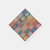 Farbenfrohe Ostereier Streifen Muster Frohe Ostern Serviette (Ecke)
