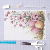 Farbenfrohe Ostereier und Blume Seidenpapier (Handwerk)