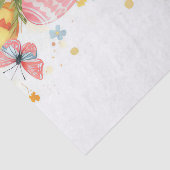 Farbenfrohe Ostereier und Blume Seidenpapier (Ausschnitt)