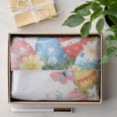 Farbenfrohe Ostereier und Blume Seidenpapier (Geschenk)