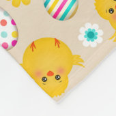 Farbenfrohe Ostereier und -gestänge Fleecedecke (Ecke)