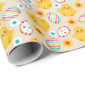 Farbenfrohe Ostereier und -gestänge Geschenkpapier (Rolleneckpunkt)