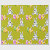 Farbenfrohe Ostereier und sonnige Eier Geschenkpapier (Flach)