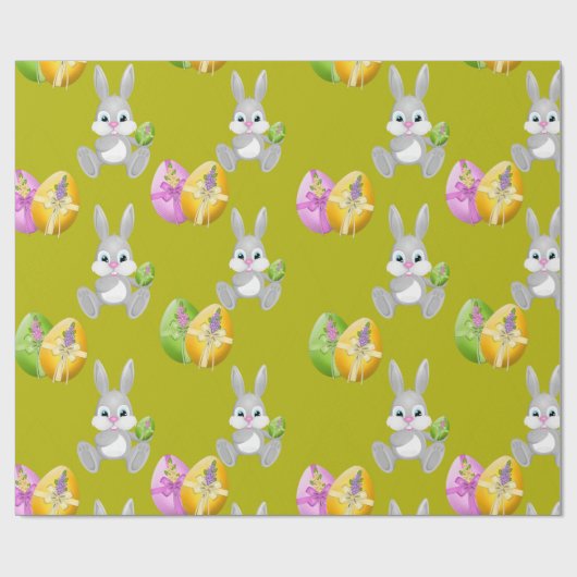 Farbenfrohe Ostereier und sonnige Eier Geschenkpapier (Flach)