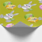 Farbenfrohe Ostereier und sonnige Eier Geschenkpapier (Ecke)