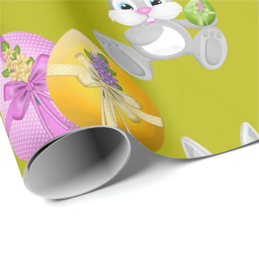 Farbenfrohe Ostereier und sonnige Eier Geschenkpapier (Rolleneckpunkt)