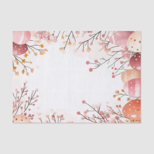 Farbenfrohe Ostereier und sonnige Gewässer Seidenpapier (Vorderseite)