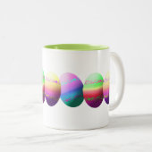 Farbenfrohe Ostereier Zweifarbige Tasse (VorderseiteRechts)