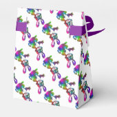 Farbenfrohe Osterfeier Bunny Niedlich Favor Box Geschenkschachtel (Rückseite)