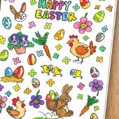 Farbenfrohe Osterfeier Karte