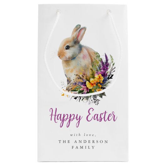 Farbenfrohe Osterfeier Kleine Geschenktüte (Rückseite)