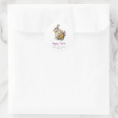 Farbenfrohe Osterfeier Runder Aufkleber (Tasche)